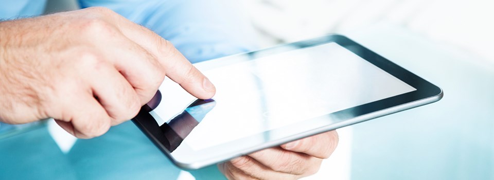 iPad app being used in a business setting.